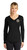 DCJ Shirt - Ladies Long Sleeve V-Neck Tee with Printed Logo