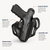 Classic 3 Slot Adjustable Cant Leather Pancake Holster