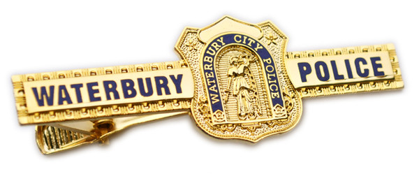 Waterbury City Police Badge Tie Bar (Gold)