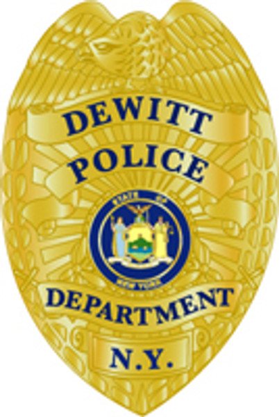 DeWitt Police Badge Plaque Gold (All sizes)