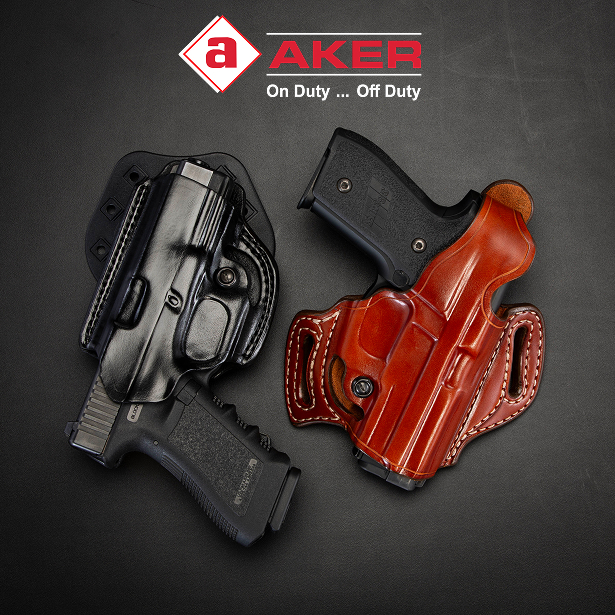 Aker Holsters on black background