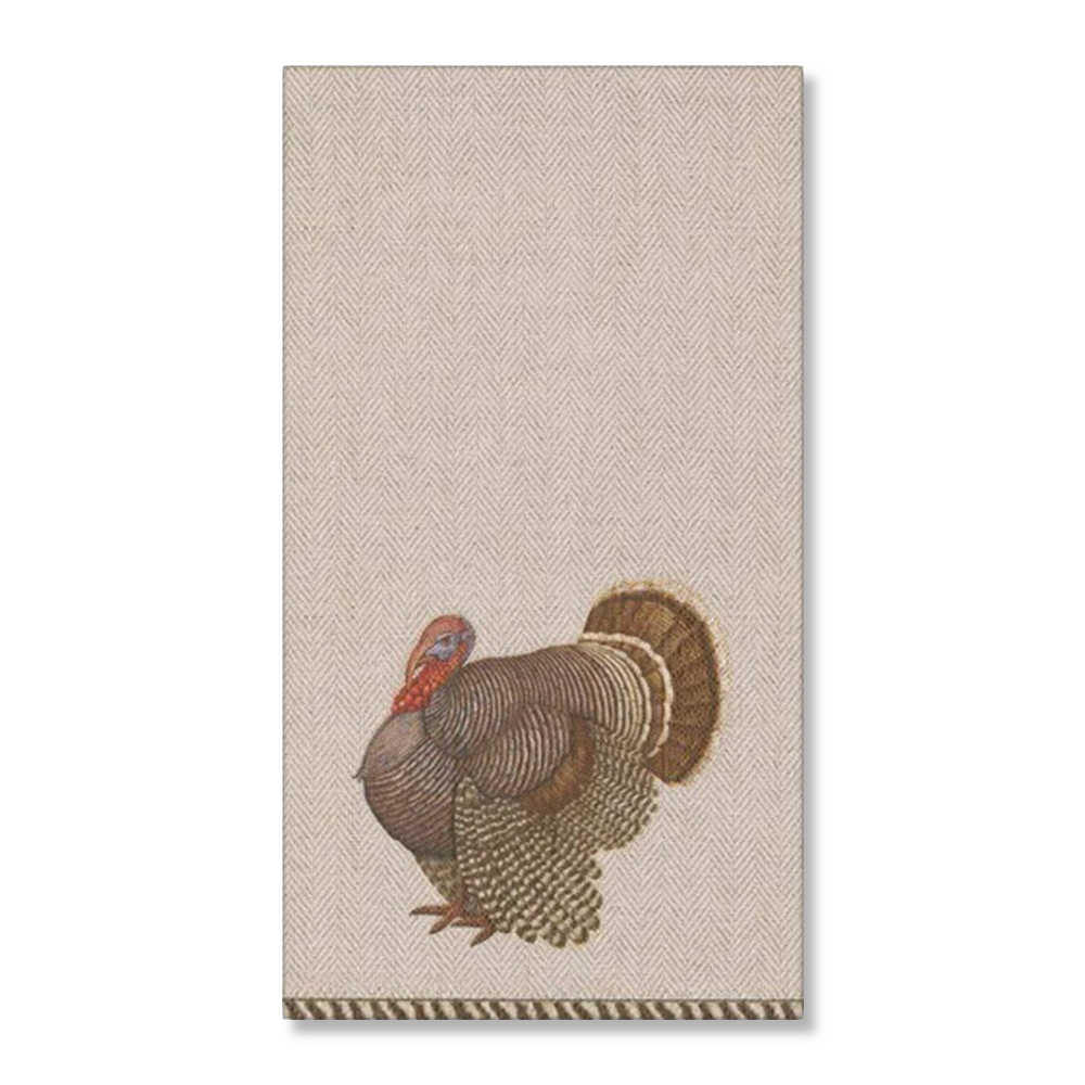 Caspari Paperwhites Silver Paper Guest Towel Napkins
