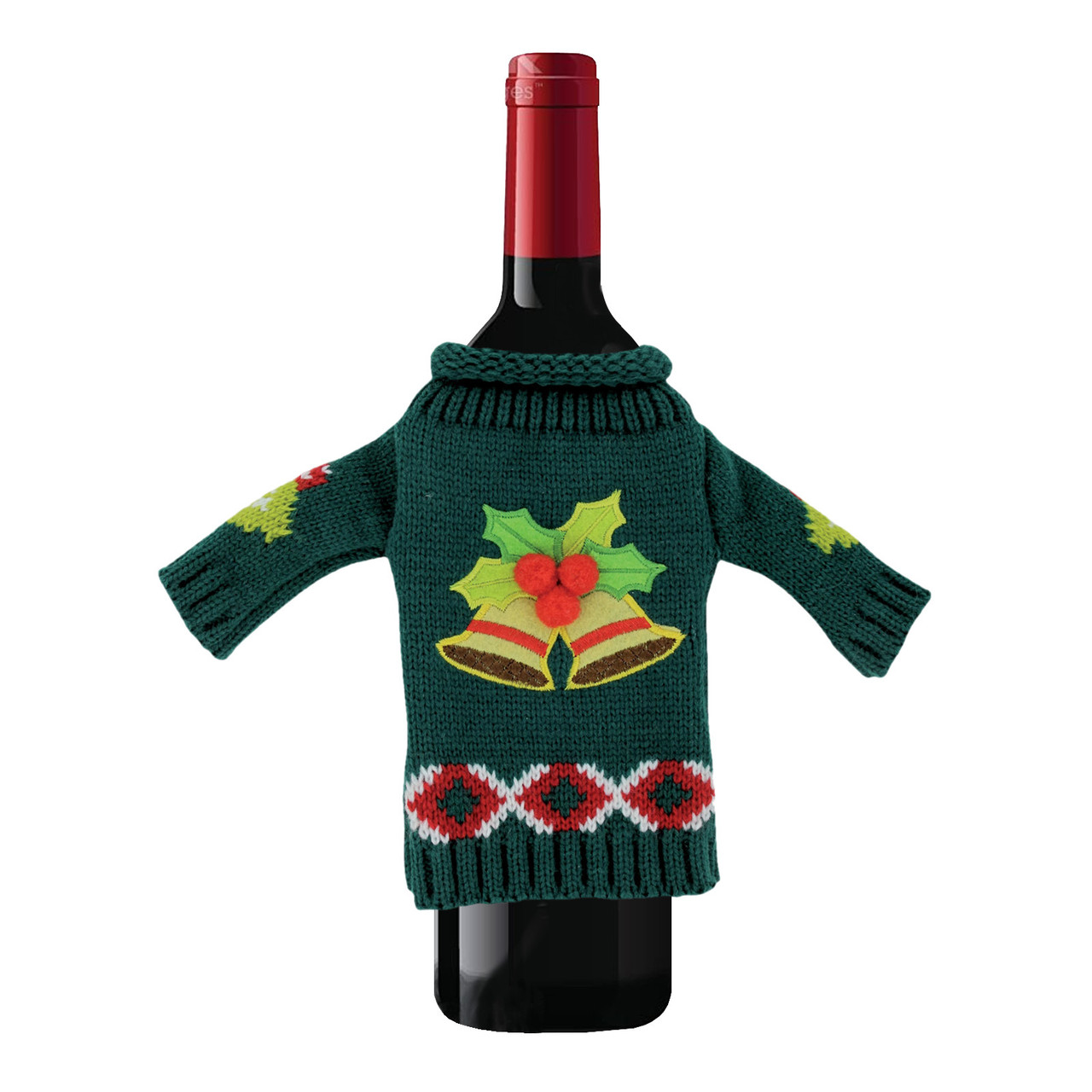 DM Merchandising Uncle Bob's Ugly Knitted Bottle Sweaters, Bells