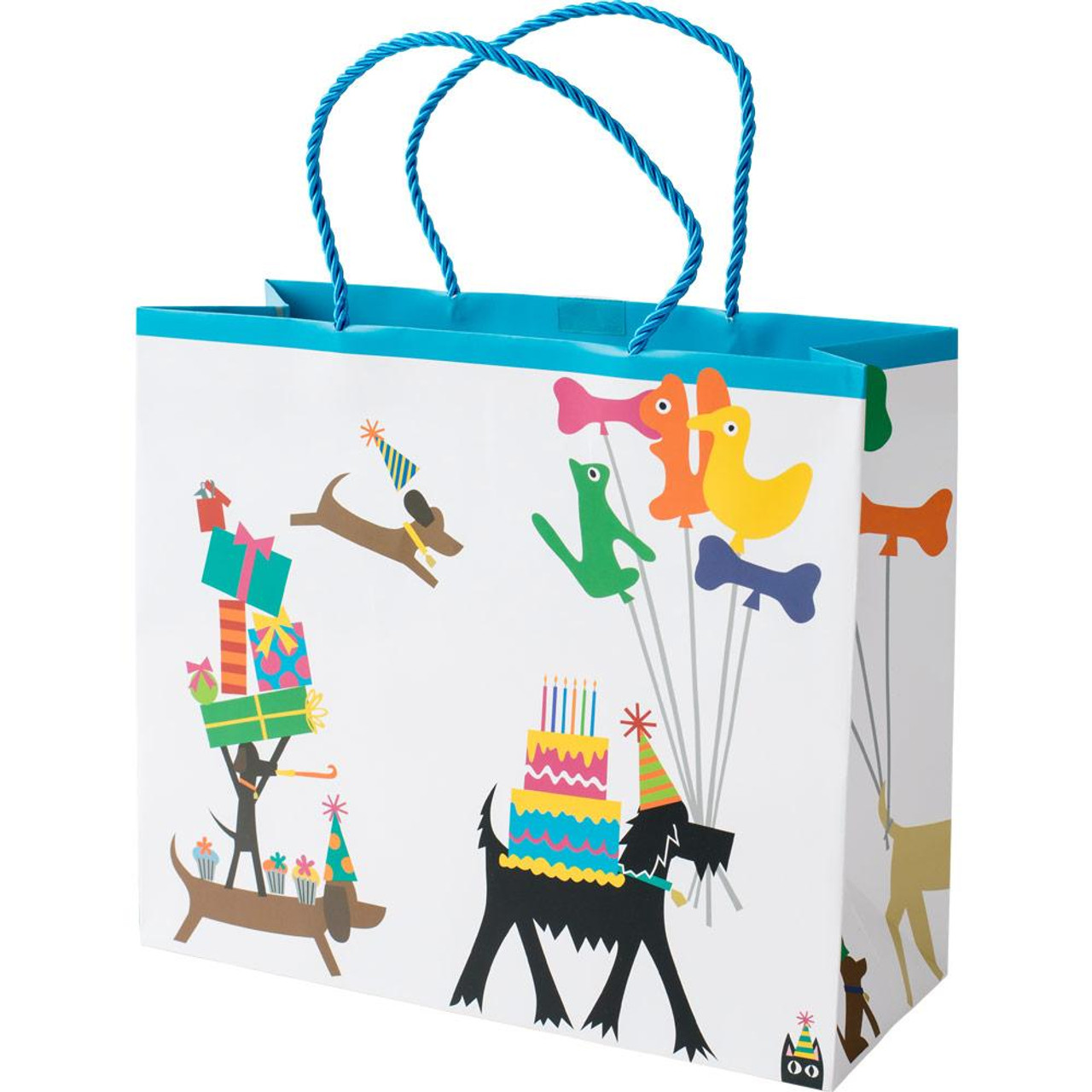 Caspari Annika Turquoise Gift Bag