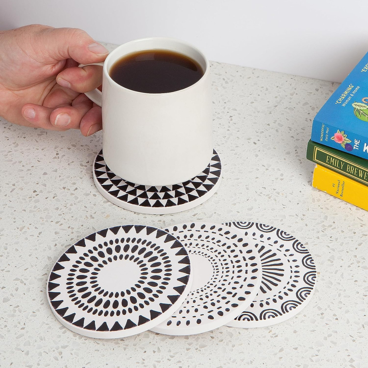 Now Designs Set of 4 Soak-Up Coasters