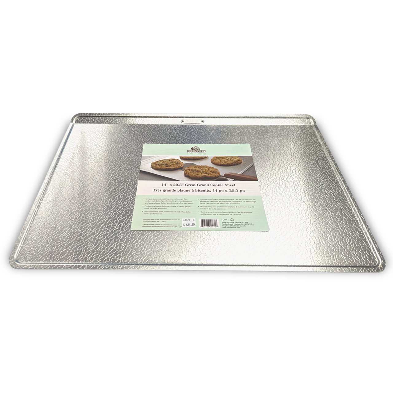 Doughmakers Biscuit Sheet Commercial Grade Aluminum Bake Pan 10 x 14
