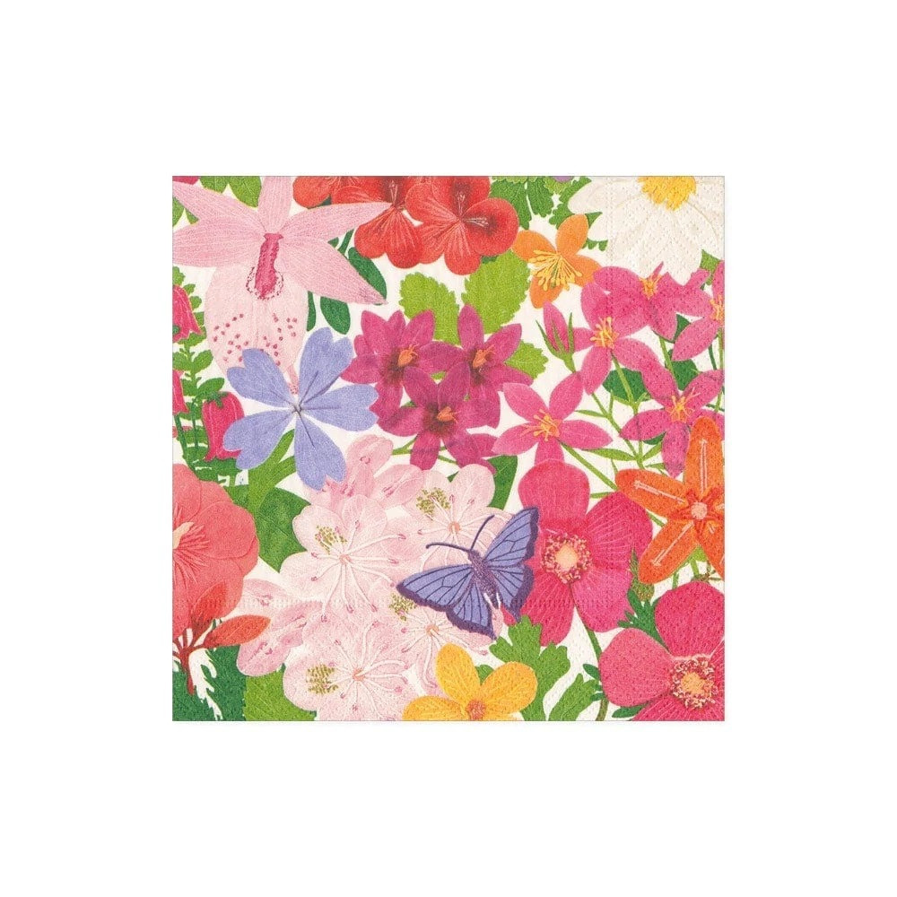 Caspari Halsted Floral Beverage Napkins