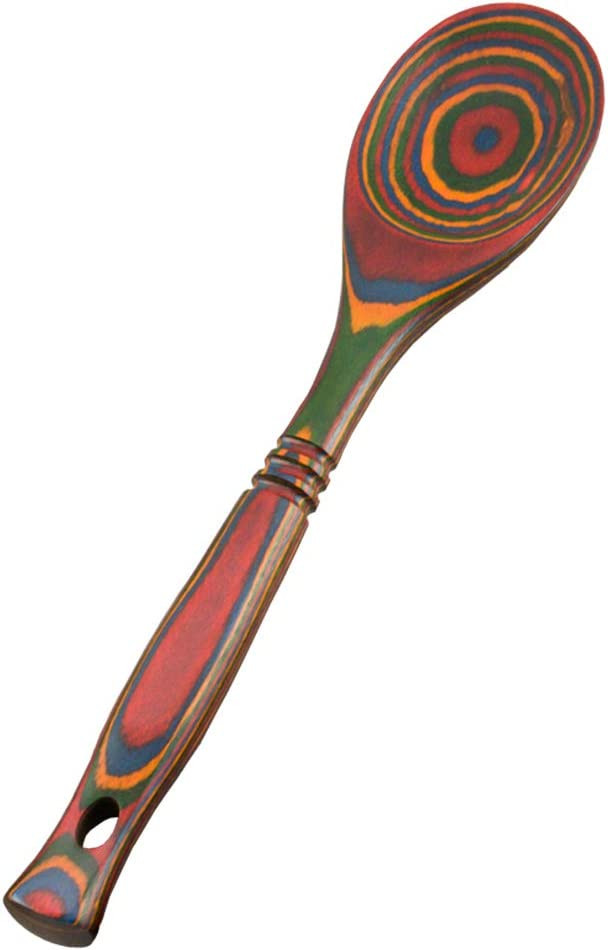 Island Bamboo 12” Pakkawood Spoon, Rainbow - Thumbnail 5