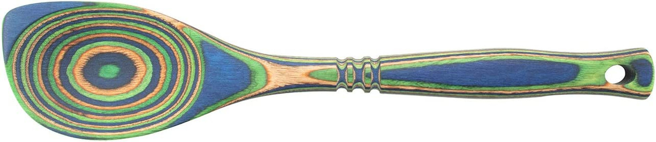 Island Bamboo 12” Pakkawood Corner Spoon - Thumbnail 4