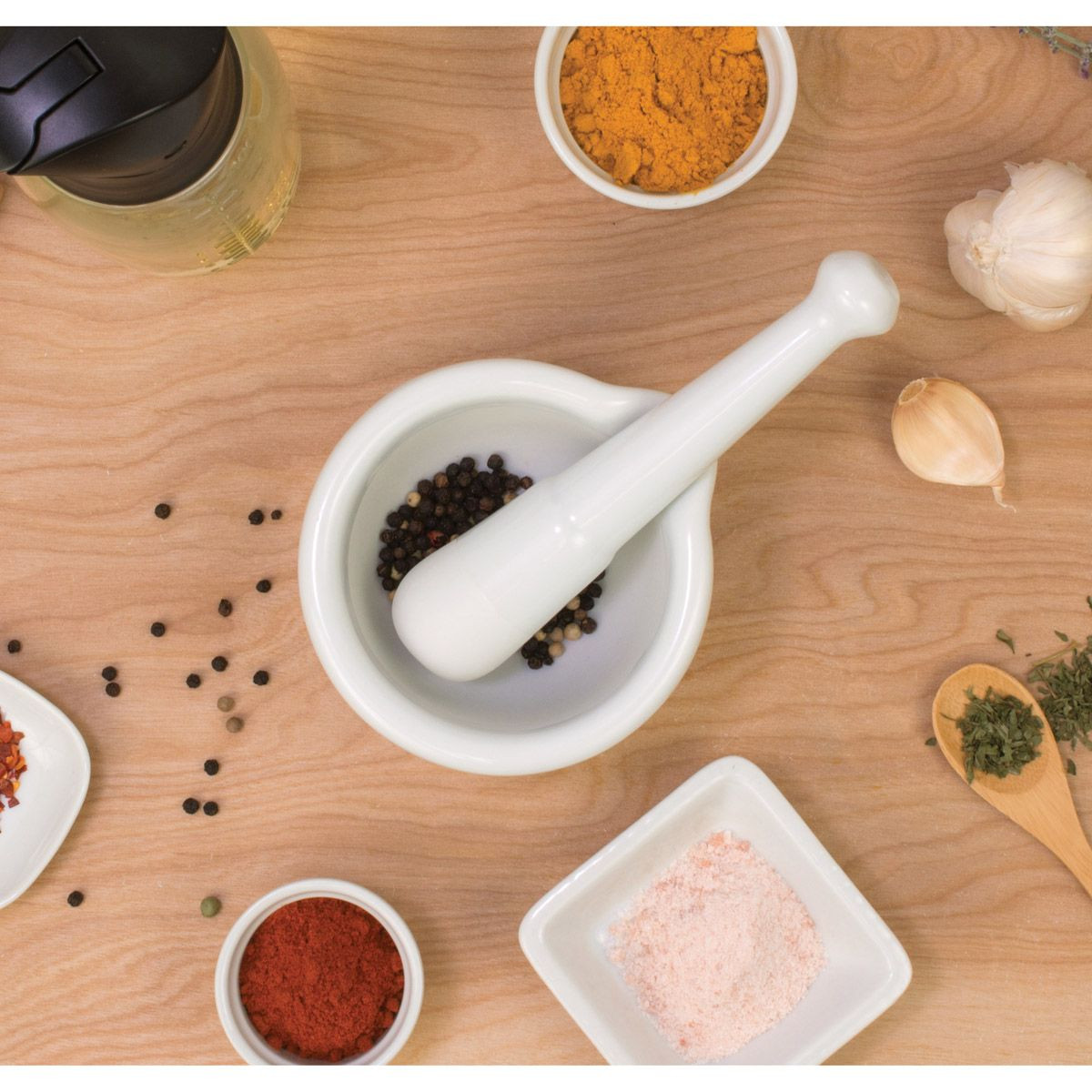 HIC Mortar & Pestle with Pour Spout (NT1051) - Thumbnail 2