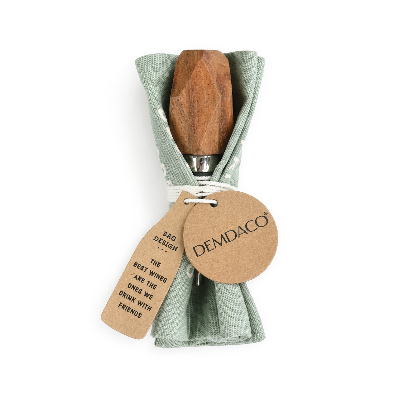 DEMDACO Bottled Up Wine Bottle Bag and Stopper - Thumbnail 3