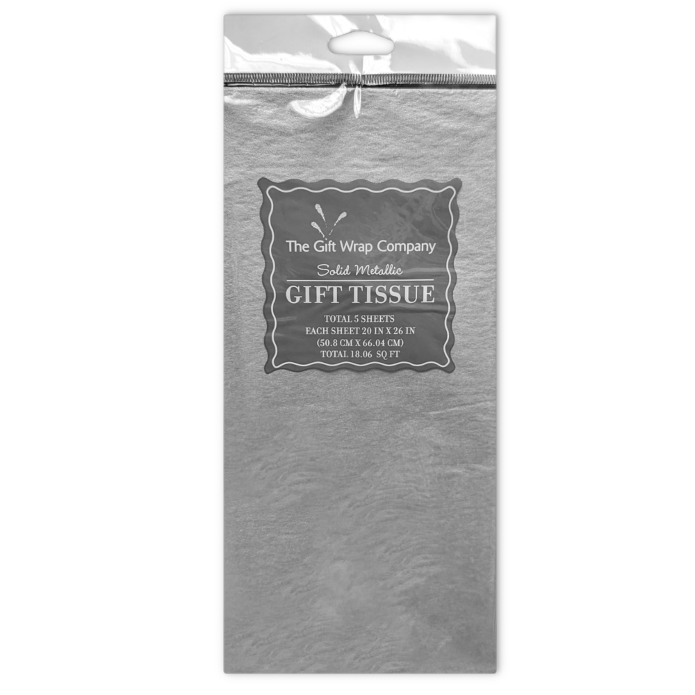 The Gift Wrap Company Metallic Gift Tissue, Silver (135002)