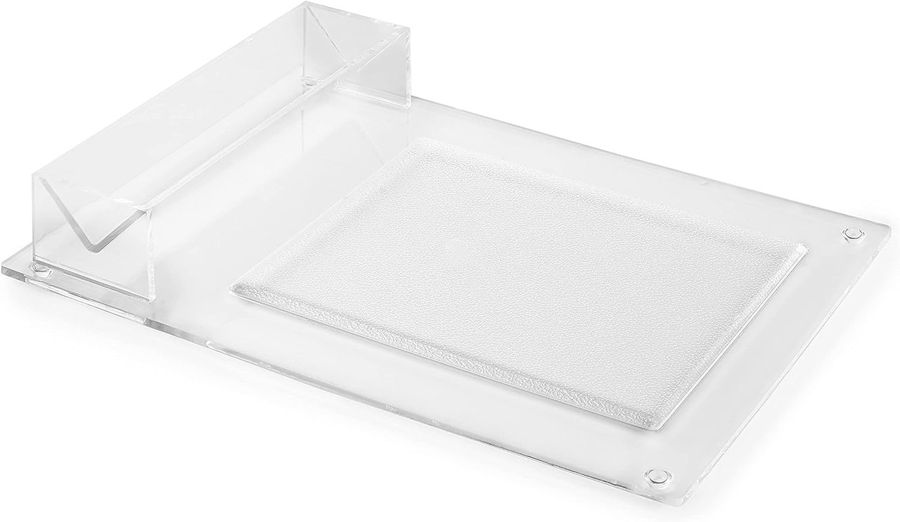 Huang Acrylic Clear Cheese & Cracker Tray Set - Thumbnail 3