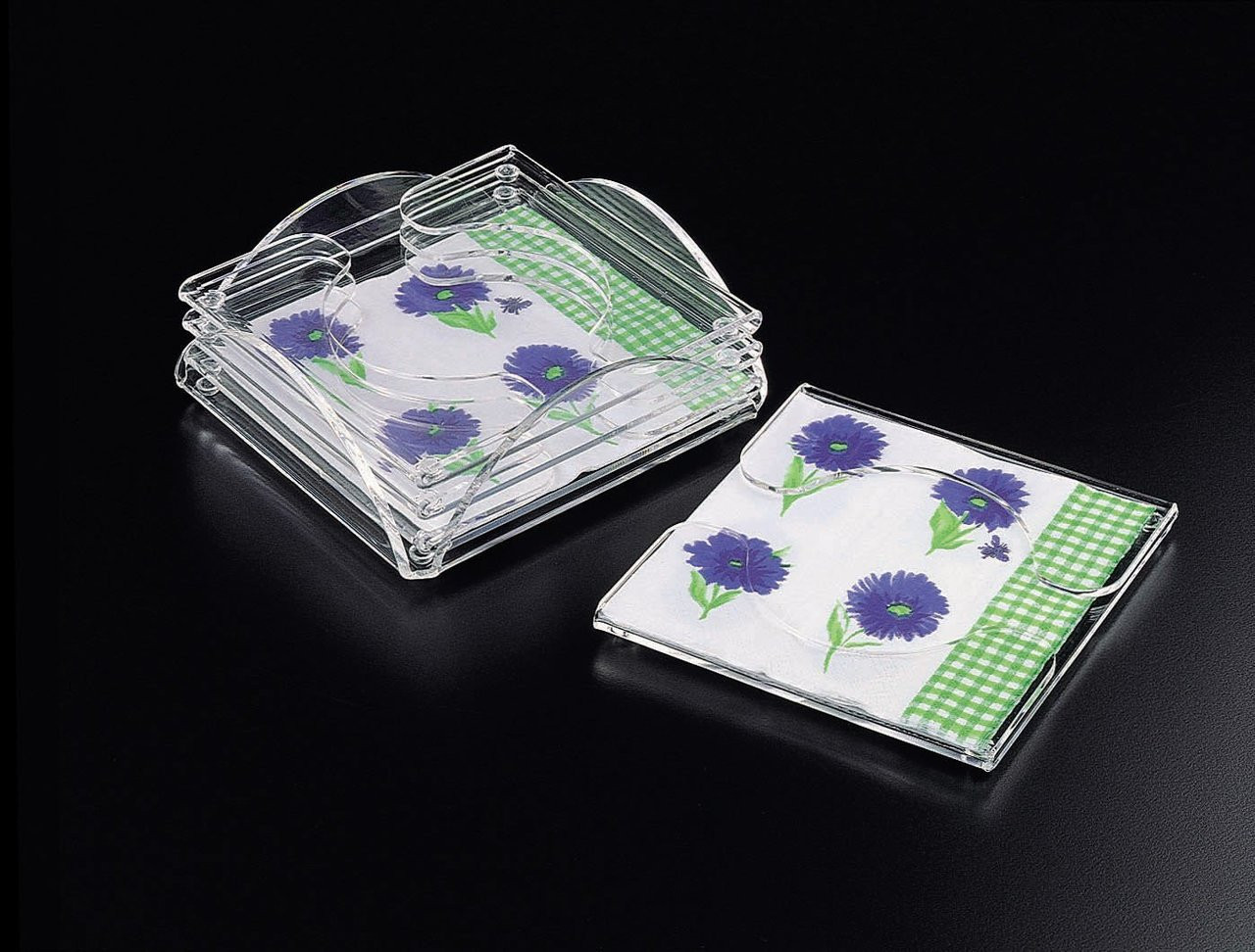 Huang Acrylic Coaster with Holder - Thumbnail 2