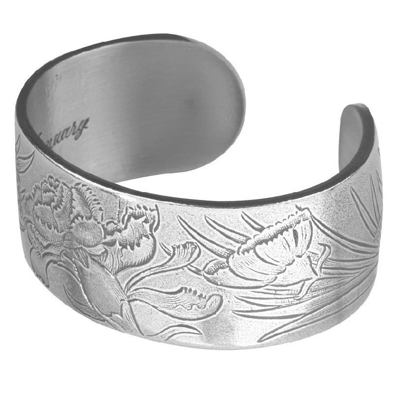 Salisbury Pewter Bracelet Flower of the Month January