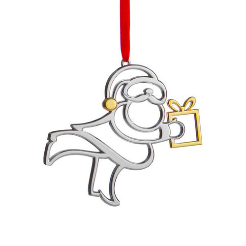 Nambé Santa Christmas Ornament