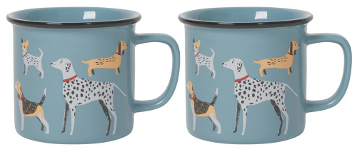 Now Designs Dog Days Heritage Mug, Set of 2