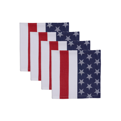 Design Imports Jacquard Napkin, Stars & Stripes - Set of 4 (29790)
