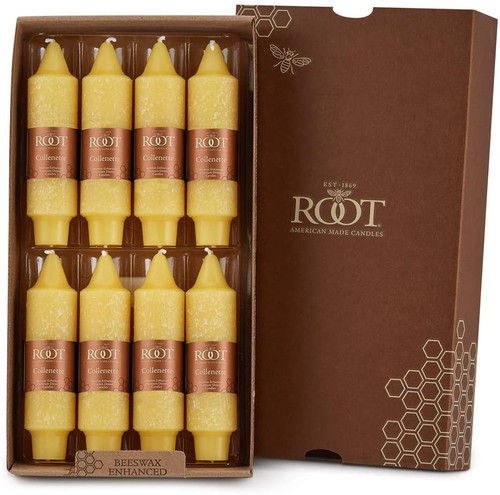 Root Timberline Collenette Candles 5", Yellow - Box of 8 (595336)
