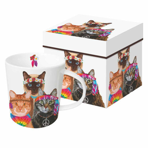 Paperproducts Design Gift-Boxed Mug, Groovy Cats (28316)