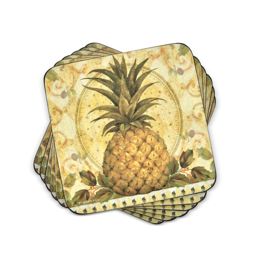 Pimpernel Coasters, Golden Pineapple - Set of 6