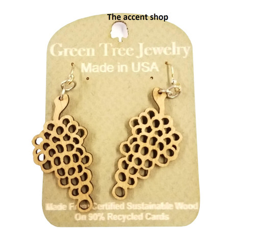 Green Tree Jewelry Earrings - Tan Grape