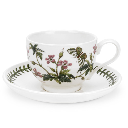 Portmeirion Botanic Garden Traditional Breakfast Cup & Saucer, Herb Robert