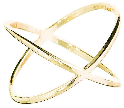 Rain Gold X Ring, Size 7