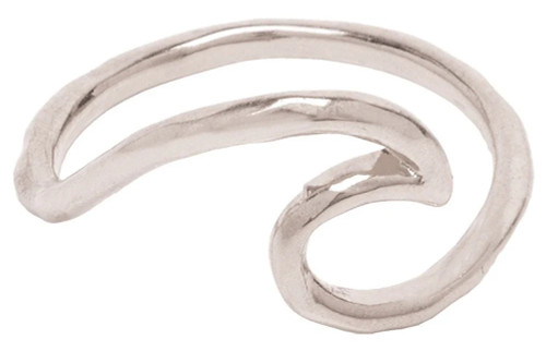 Rain Silver Cresting Wave Ring, Size 7