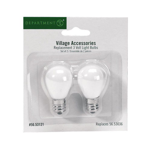 Department 56 Replacement 3 Volt Light Bulb, Set of 2
