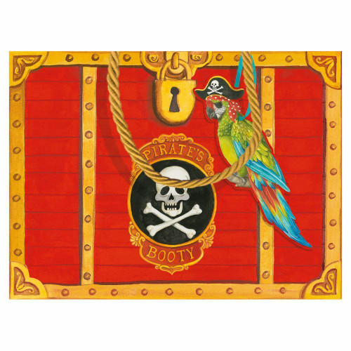 Caspari Small Gift Bag, Treasure Chest (9013B1)