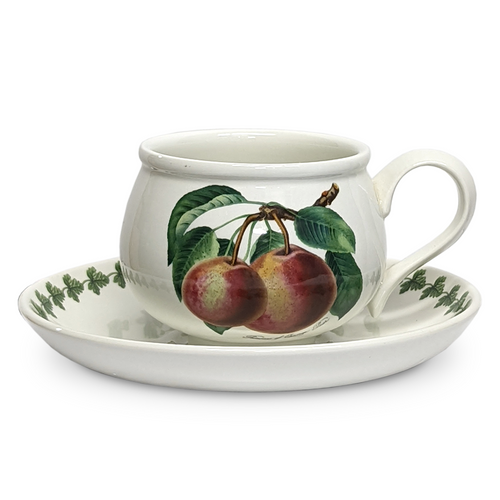 Portmeirion Pomona Romantic Breakfast Cup & Saucer, Orange Pear