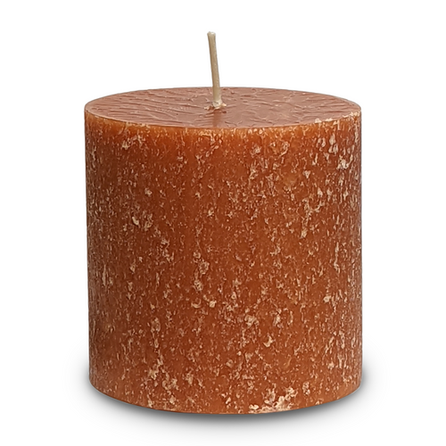 Root Unscented Timberline Pillar Candle, Rust - 3 x 3"