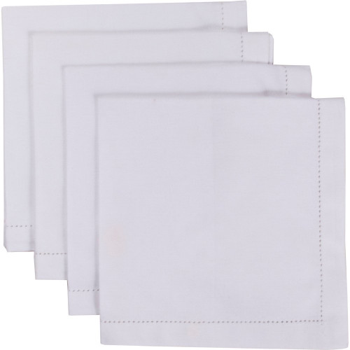 Now Designs White Hemstitch Napkins, Set of 4