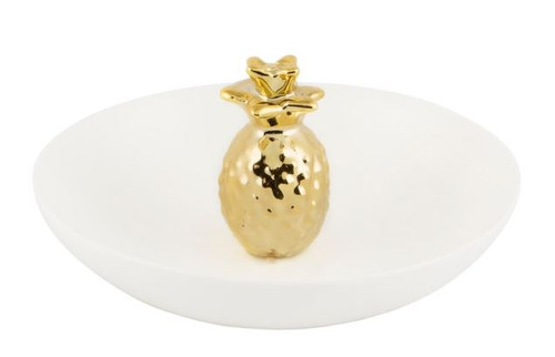 Sass & Belle Trinket Dish, Gold Pineapple