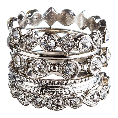 Rain Silver 5-Piece Ring