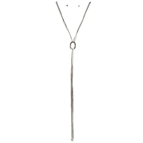 Rain Silver Knot Wheat Chain Lariat Y Necklace Set