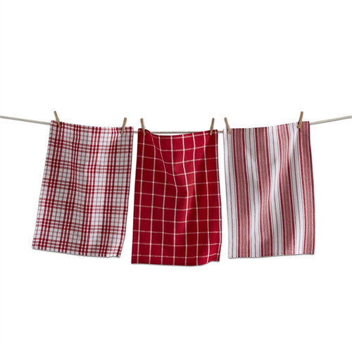 TAG Merry Plaid Dishtowels - Set of 3 (G10674)