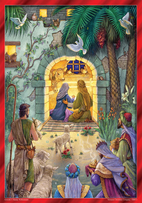 Vermont Christmas Company Advent Calendar,  Peaceful Nativity (BB811)