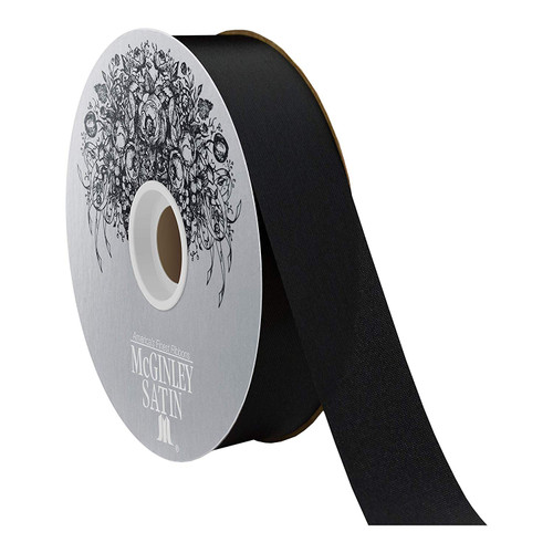 McGinley Satin Ribbon, 1.3"W x 100 Yards - Black (282229-007)