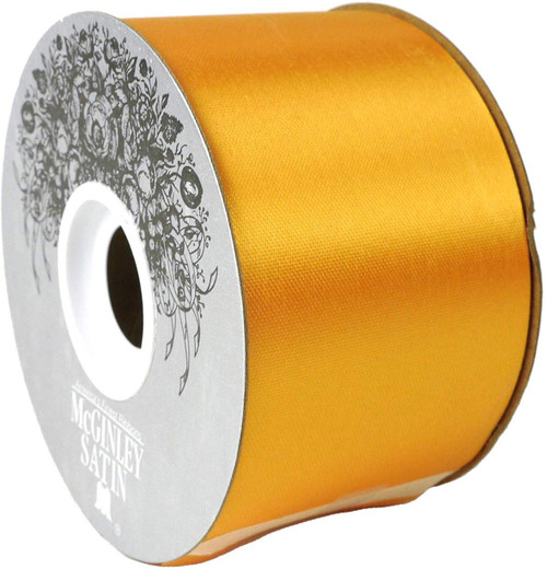 McGinley 50 Yards Orange Acetate Satin Ribbon, 2.5" W