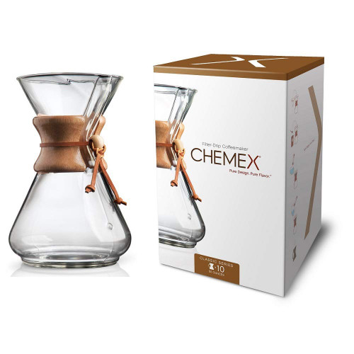 Chemex Classic Series Coffeemaker, 10 Cup (CM-10A)