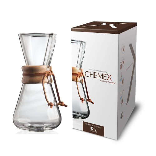Chemex Classic Series Coffeemaker, 3 Cup (CM-1C)