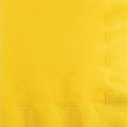CEG Paper Beverage Napkins, School Bus Yellow (571021B)