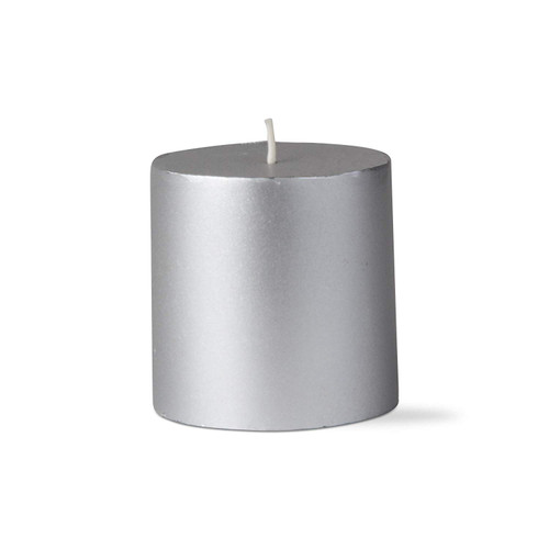 TAG Pillar Candle, Metallic Silver - 3 x 3" (G10135)