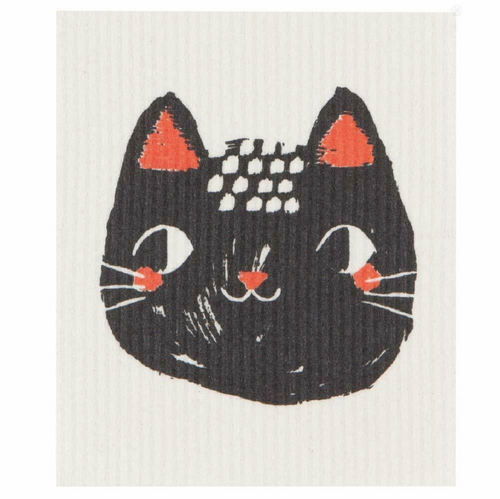 Now Designs Swedish Sponge Dishcloth, Meow Meow (7002055)