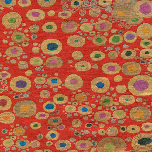 Caspari Gift Wrap Roll, Viennese Nouveau - Red Foil (9743RC)