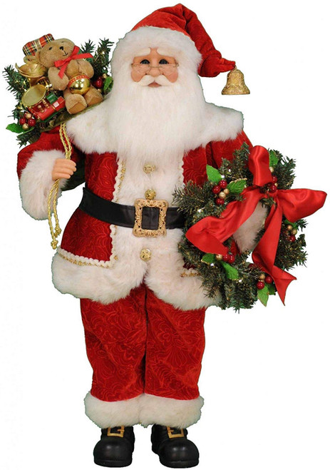 Karen Didion Lighted Santa, Wreath and Gifts (CC30-09)