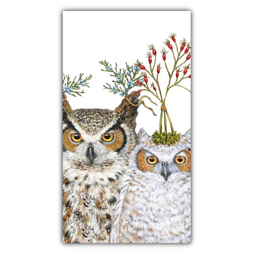 Paperproducts Design Guest Towel Napkins, Holiday Hoot - 2 Pack (1413590)