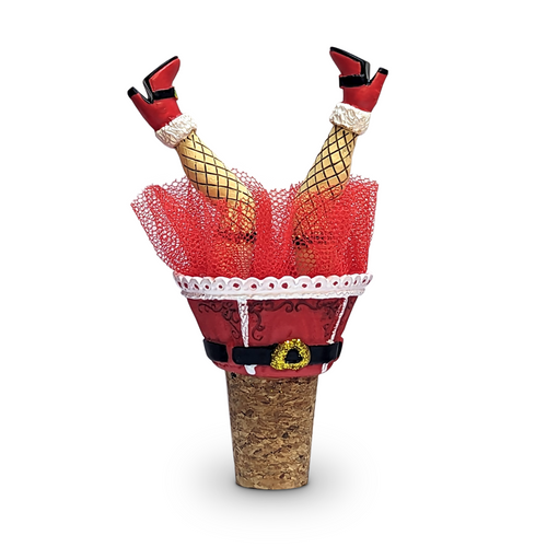 Ganz Bottle Topper, Wiggle Legs - Mrs. Claus (EX25947A)